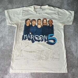 2013 Maroon 5 North America Tour  T-Shirt Mens Medium White American Apparel USA